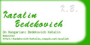 katalin bedekovich business card